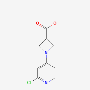 molecular formula C10H11ClN2O2 B13453226 Methyl 1-(2-chloropyridin-4-yl)azetidine-3-carboxylate 