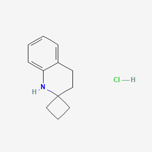 molecular formula C12H16ClN B13453239 3',4'-dihydro-1'H-spiro[cyclobutane-1,2'-quinoline] hydrochloride 