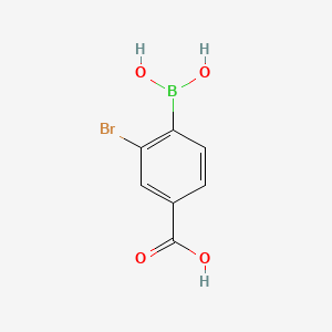 molecular formula C7H6BBrO4 B13453240 4-Borono-3-bromobenZoic acid 