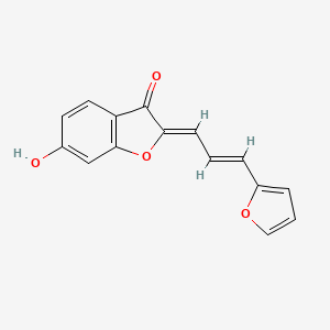 B1345331 (2Z)-2-[(2E)-3-(2-furyl)prop-2-en-1-ylidene]-6-hydroxy-1-benzofuran-3(2H)-one CAS No. 929339-23-1
