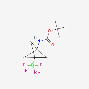 molecular formula C10H16BF3KNO2 B13453318 Potassium (3-{[(tert-butoxy)carbonyl]amino}bicyclo[1.1.1]pentan-1-yl)trifluoroboranuide 