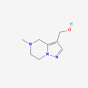 molecular formula C8H13N3O B13453333 {5-methyl-4H,5H,6H,7H-pyrazolo[1,5-a]pyrazin-3-yl}methanol 