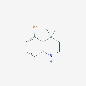 molecular formula C11H14BrN B13453344 5-Bromo-4,4-dimethyl-1,2,3,4-tetrahydroquinoline 