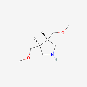 molecular formula C10H21NO2 B13453350 (3R,4S)-3,4-bis(methoxymethyl)-3,4-dimethylpyrrolidine CAS No. 2901043-04-5