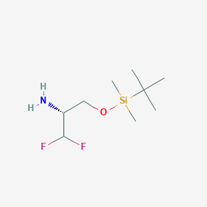 molecular formula C9H21F2NOSi B13453353 (R)-1,1-Difluoro-2-amino-3-(tert-butyldimethylsiloxy)propane 