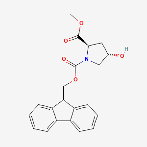 molecular formula C21H21NO5 B13453390 1-(9H-fluoren-9-yl)methyl 2-methyl (2R,4S)-4-hydroxypyrrolidine-1,2-dicarboxylate 