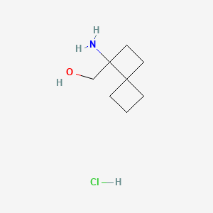 molecular formula C8H16ClNO B13453398 {1-Aminospiro[3.3]heptan-1-yl}methanol hydrochloride 