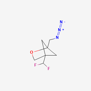 molecular formula C7H9F2N3O B13453401 1-(Azidomethyl)-4-(difluoromethyl)-2-oxabicyclo[2.1.1]hexane 