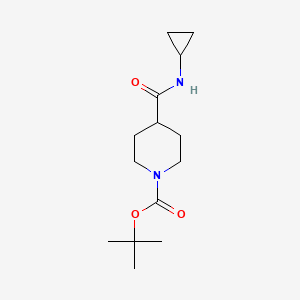 molecular formula C14H24N2O3 B1345341 叔丁基 4-(环丙基氨基甲酰基)哌啶-1-甲酸酯 CAS No. 1016743-04-6
