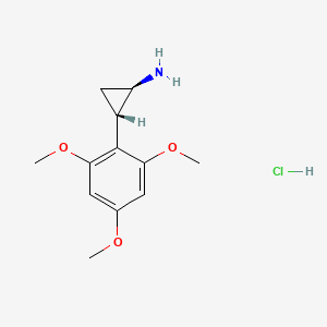 molecular formula C12H18ClNO3 B13453444 rac-(1R,2S)-2-(2,4,6-trimethoxyphenyl)cyclopropan-1-amine hydrochloride 