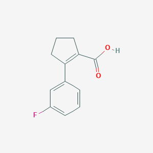 2-(3-Fluorophenyl)cyclopent-1-ene-1-carboxylic acid