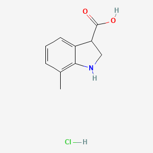 7-methyl-2,3-dihydro-1H-indole-3-carboxylic acid hydrochloride