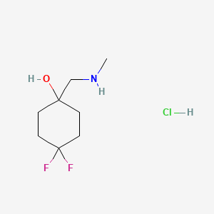 molecular formula C8H16ClF2NO B13453499 4,4-Difluoro-1-[(methylamino)methyl]cyclohexan-1-ol hydrochloride 