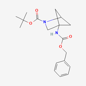 molecular formula C18H24N2O4 B13453503 Tert-butyl 4-{[(benzyloxy)carbonyl]amino}-2-azabicyclo[2.1.1]hexane-2-carboxylate 