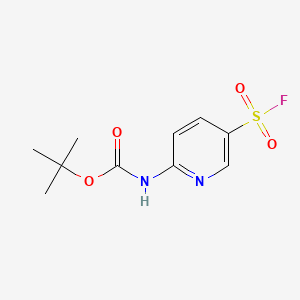 molecular formula C10H13FN2O4S B13453556 tert-butyl N-[5-(fluorosulfonyl)pyridin-2-yl]carbamate 