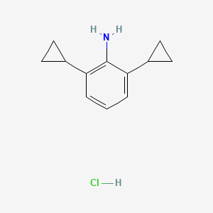 molecular formula C12H16ClN B13453589 2,6-Dicyclopropylaniline hydrochloride 