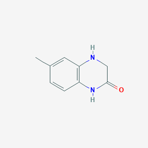 molecular formula C9H10N2O B13453624 6-Methyl-1,2,3,4-tetrahydroquinoxalin-2-one 