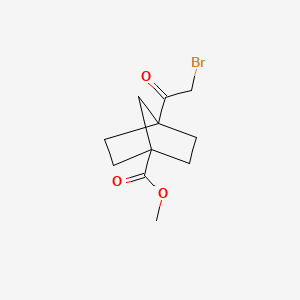 molecular formula C11H15BrO3 B13453627 Methyl 4-(2-bromoacetyl)bicyclo[2.2.1]heptane-1-carboxylate 