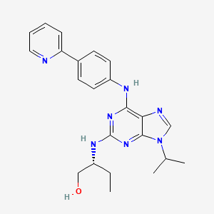 (2~{R})-2-[[9-propan-2-yl-6-[(4-pyridin-2-ylphenyl)amino]purin-2-yl]amino]butan-1-ol