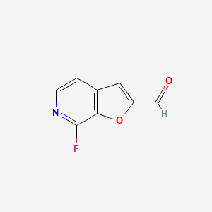 molecular formula C8H4FNO2 B13453637 7-Fluorofuro[2,3-c]pyridine-2-carbaldehyde 