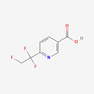 molecular formula C8H6F3NO2 B13453641 6-(1,1,2-Trifluoroethyl)pyridine-3-carboxylic acid 