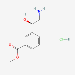 molecular formula C10H14ClNO3 B13453649 methyl 3-[(1R)-2-amino-1-hydroxyethyl]benzoate hydrochloride 