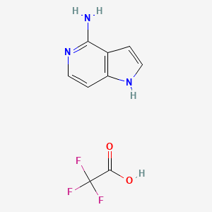 molecular formula C9H8F3N3O2 B13453665 1H-pyrrolo[3,2-c]pyridin-4-amine, trifluoroacetic acid 