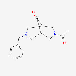 molecular formula C16H20N2O2 B13453692 3-Acetyl-7-benzyl-3,7-diazabicyclo[3.3.1]nonan-9-one 