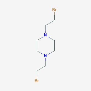 molecular formula C8H16Br2N2 B134537 Piperazine, 1,4-bis(2-bromoethyl)-(9CI) CAS No. 143757-52-2