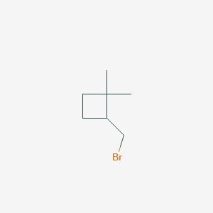 molecular formula C7H13Br B13453724 2-(Bromomethyl)-1,1-dimethylcyclobutane CAS No. 97006-38-7