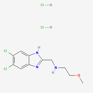 [(5,6-dichloro-1H-1,3-benzodiazol-2-yl)methyl](2-methoxyethyl)amine dihydrochloride