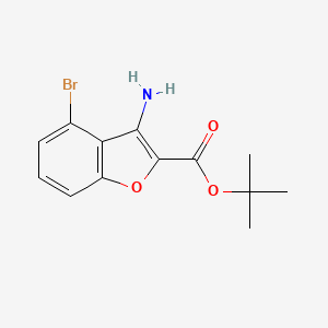 molecular formula C13H14BrNO3 B13453769 Tert-butyl 3-amino-4-bromo-1-benzofuran-2-carboxylate 