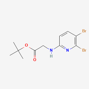 molecular formula C11H14Br2N2O2 B13453772 Tert-butyl 2-[(5,6-dibromopyridin-2-yl)amino]acetate 