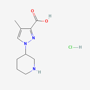 4-methyl-1-(piperidin-3-yl)-1H-pyrazole-3-carboxylic acid hydrochloride