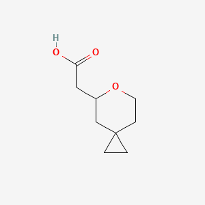 molecular formula C9H14O3 B13453787 2-{6-Oxaspiro[2.5]octan-5-yl}acetic acid CAS No. 2913266-86-9