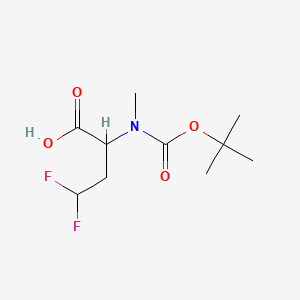 molecular formula C10H17F2NO4 B13453793 2-{[(Tert-butoxy)carbonyl](methyl)amino}-4,4-difluorobutanoic acid 