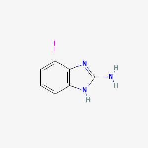 molecular formula C7H6IN3 B13453809 4-iodo-1H-1,3-benzodiazol-2-amine 