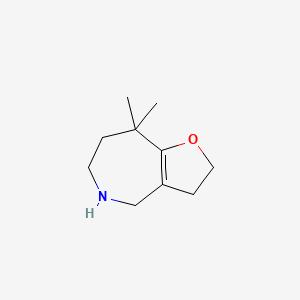 molecular formula C10H17NO B13453813 8,8-dimethyl-2H,3H,4H,5H,6H,7H,8H-furo[3,2-c]azepine 