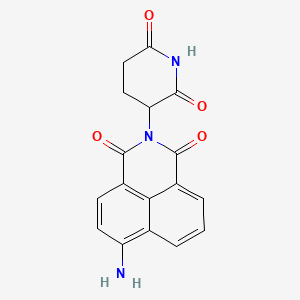 molecular formula C17H13N3O4 B13453834 8-Amino-3-(2,6-dioxopiperidin-3-yl)-3-azatricyclo[7.3.1.0,5,13]trideca-1(13),5,7,9,11-pentaene-2,4-dione 