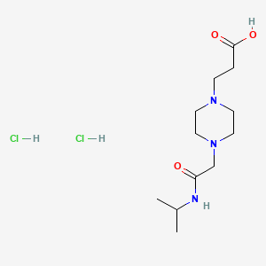 molecular formula C12H25Cl2N3O3 B13453858 3-(4-{[(Propan-2-yl)carbamoyl]methyl}piperazin-1-yl)propanoic acid dihydrochloride 