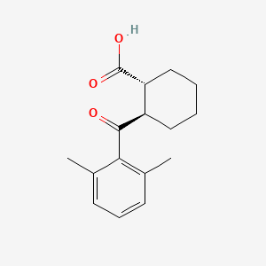 molecular formula C16H20O3 B1345387 反式-2-(2,6-二甲基苯甲酰)环己烷-1-羧酸 CAS No. 733742-83-1