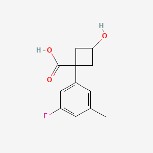 molecular formula C12H13FO3 B13453871 Rac-(1s,3s)-1-(3-fluoro-5-methylphenyl)-3-hydroxycyclobutane-1-carboxylic acid 