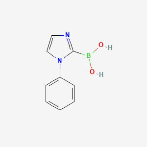 molecular formula C9H9BN2O2 B13453873 (1-phenyl-1H-imidazol-2-yl)boronic acid 