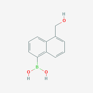 molecular formula C11H11BO3 B13453885 (5-(Hydroxymethyl)naphthalen-1-yl)boronic acid 