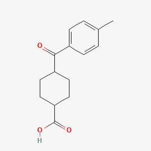 molecular formula C15H18O3 B1345389 顺式-4-(4-甲基苯甲酰)环己烷-1-羧酸 CAS No. 736136-04-2