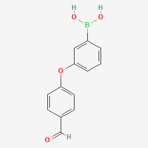 molecular formula C13H11BO4 B13453905 [3-(4-Formylphenoxy)phenyl]boronic acid 