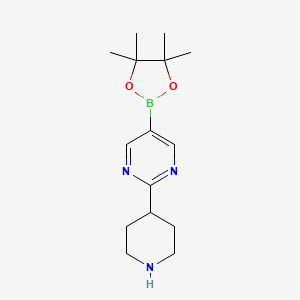 molecular formula C15H24BN3O2 B13453909 2-(Piperidin-4-yl)pyrimidine-5-boronic acid pinacol ester 