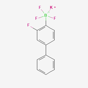 molecular formula C12H8BF4K B13453913 Potassium(3-fluoro-4-biphenyl)trifluoroborate 