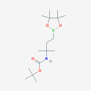 tert-butyl N-[2-methyl-4-(4,4,5,5-tetramethyl-1,3,2-dioxaborolan-2-yl)butan-2-yl]carbamate