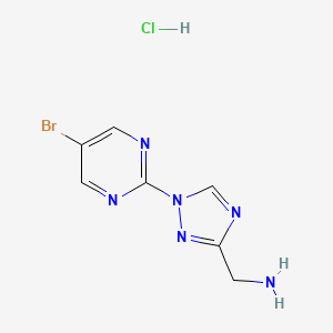 1-[1-(5-bromopyrimidin-2-yl)-1H-1,2,4-triazol-3-yl]methanamine hydrochloride